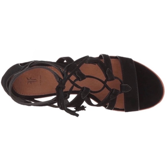 FRYE Heather Gladiator Platform Wedges in Black! - Picture 3 of 7